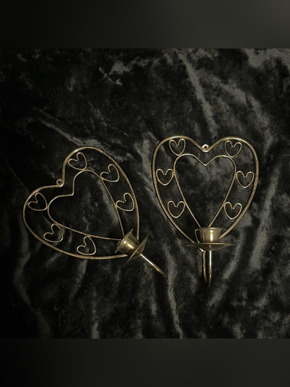 Vintage heart-shaped candle holders